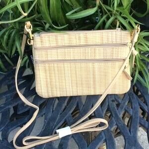 L.J.S. Collection Womens Clutch Shoulder Bag Color-Natural Size-8”x 6” NWT